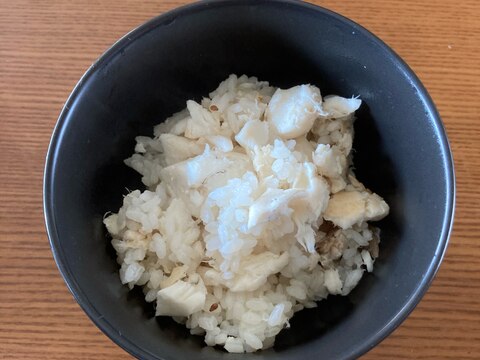 フライパンで焼いた鯛で、鯛めし